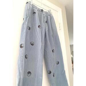 Urban Outfitter Blue Yin & Yang Corduroy Pants / Small / near-Perfect Shape!